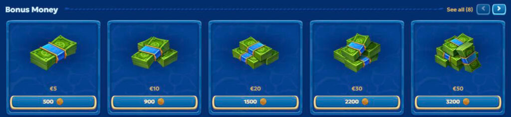 bonus money pandido