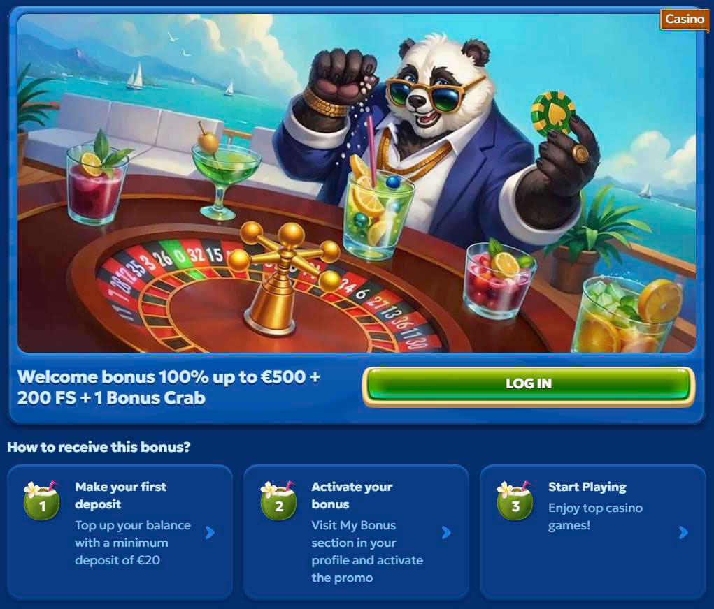 welcome casino bonus